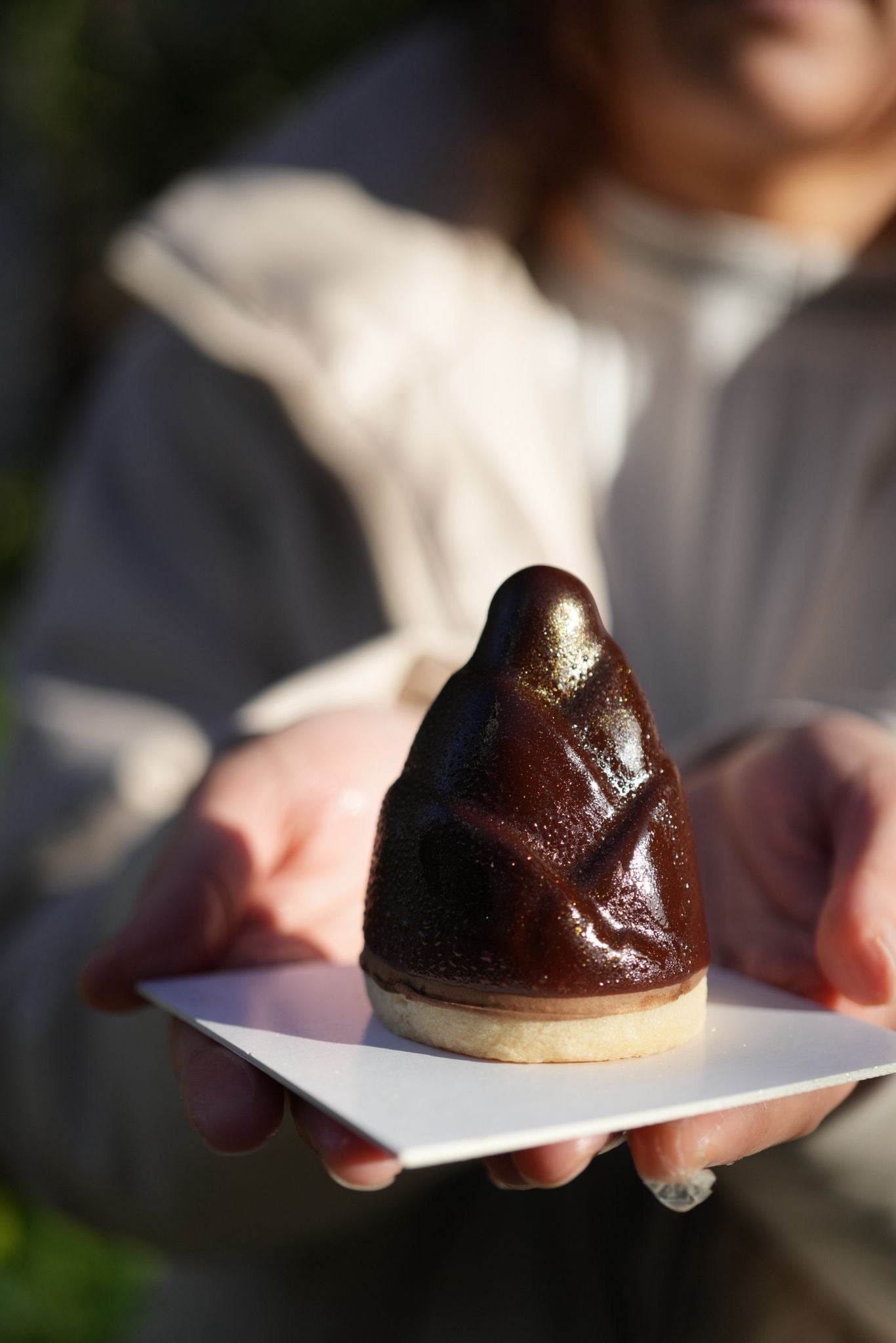 Hojicha Chocolate Walnut Cake (Meiji inspired)